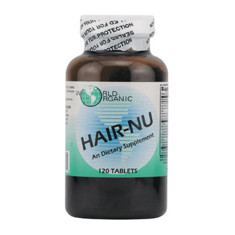 World Organic Hair Nu Supplement, 120 Ea
