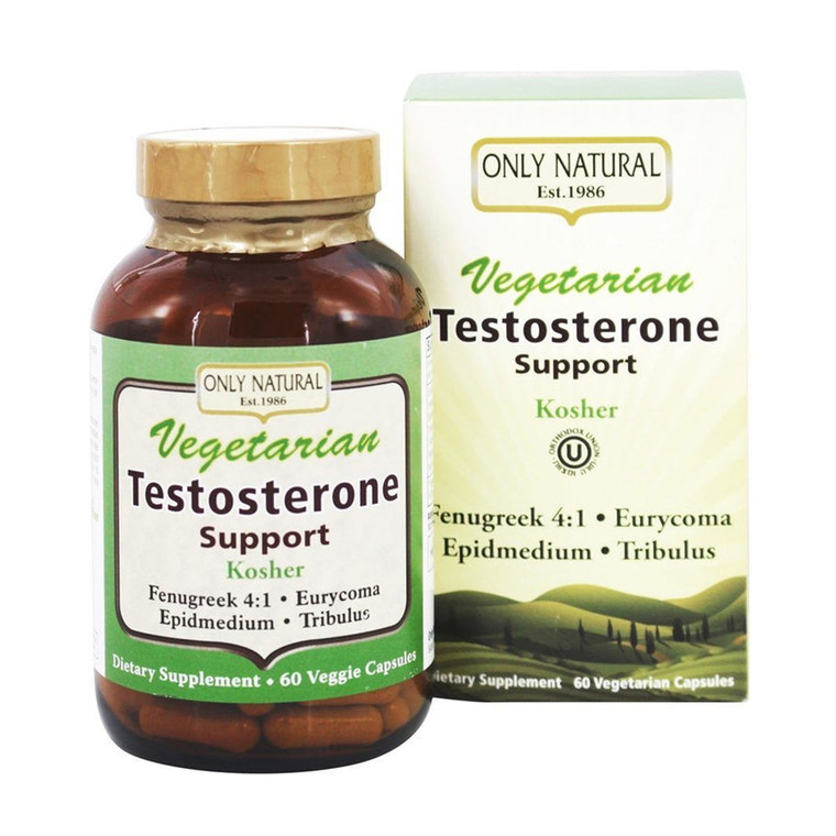 Only Natural Vegetarian Testosterone Support Kosher Vegi Capsules, 60 Ea
