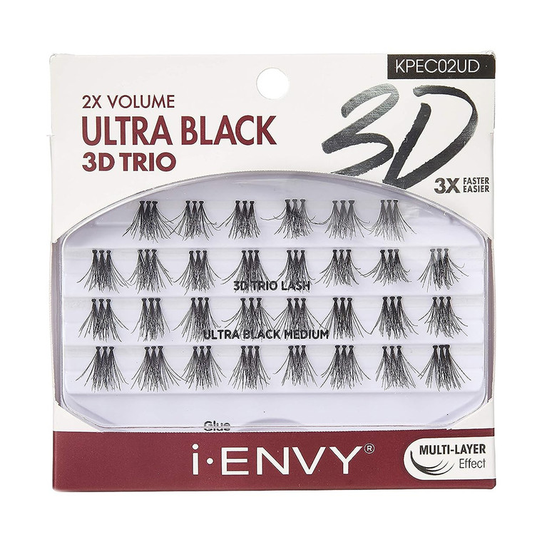 Kiss I Envy 3D Trio Classic Long Length Lash, 1 Ea