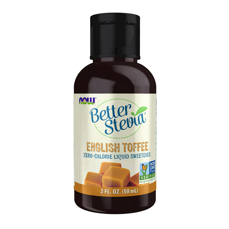 Now Foods Better Stevia Liquid Zero Calorie Sweetener English Toffee, 2 Oz