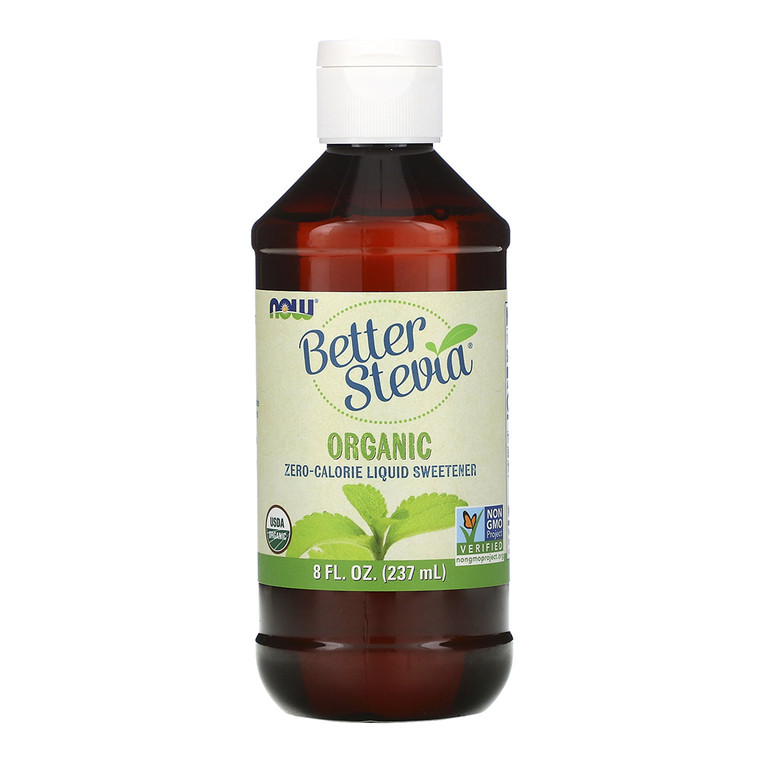 Now Food Better Stevia Extract Organic Zero Calorie Liquid Sweetener, 8 Oz
