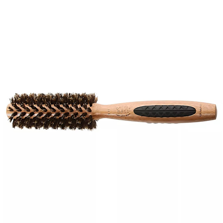 Bass Brushes Straighten And Curl Hair Brush Premium Bamboo Handle Small Round Brush, 1 Ea