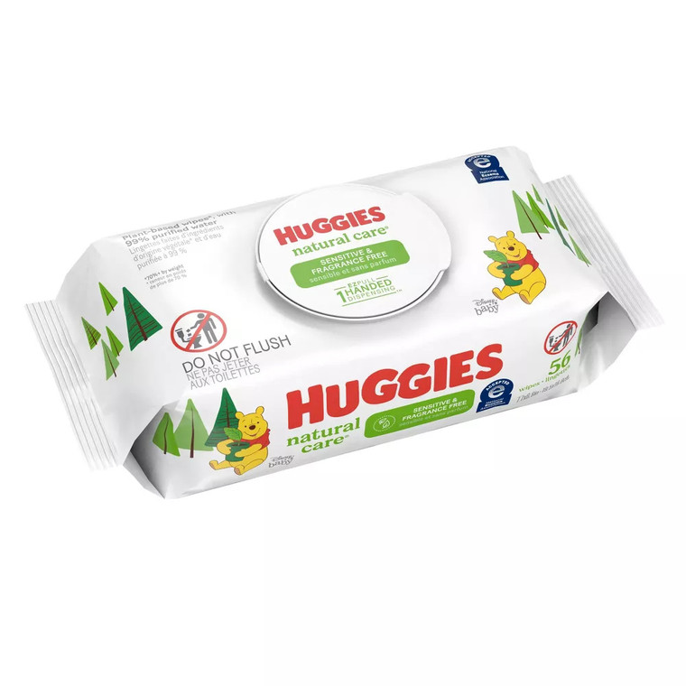 Huggies Natural Care Sensitive Unscented Baby Wipes, 56 Ea