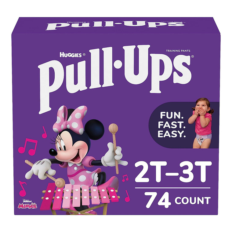 Huggies Pull-Ups Training Pants for Girls, 2T-3T, 74 Ea