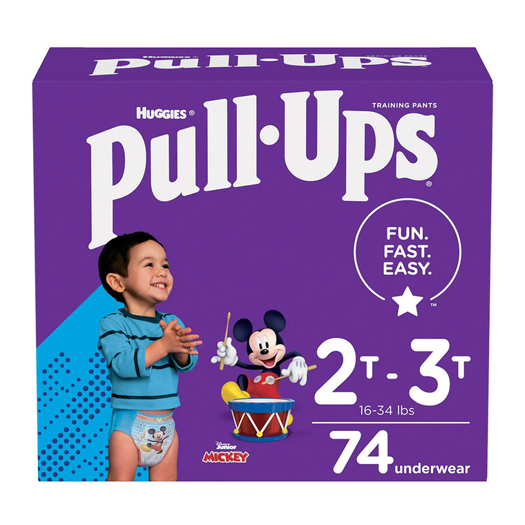 Huggies Pull-Ups Training Pants for Boys, 2T-3T, 74 Ea