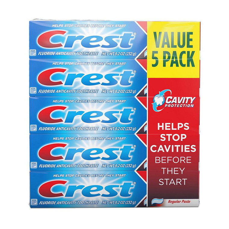Crest Cavity Protection Toothpaste, 5 Pack, 8.2 Oz