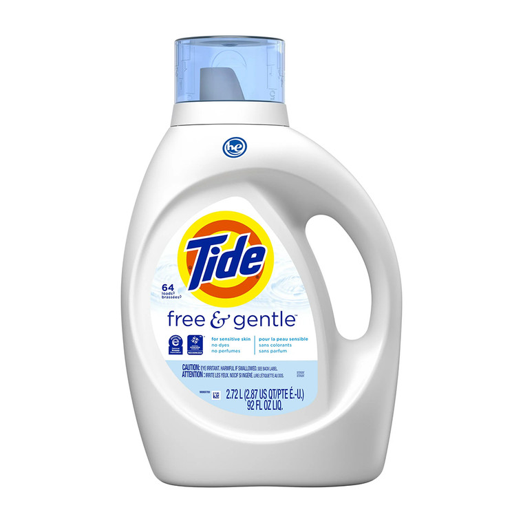 Tide Free and Gentle Liquid Laundry Detergent, 64 loads, 92 Oz