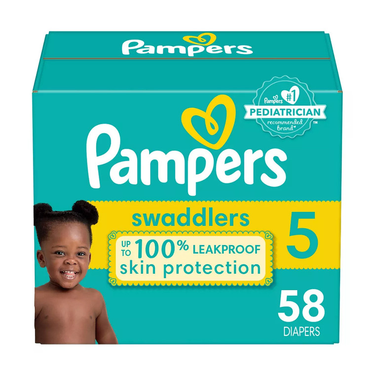 Pampers Swaddlers Active Baby Diaper Size 5, 58 Ea