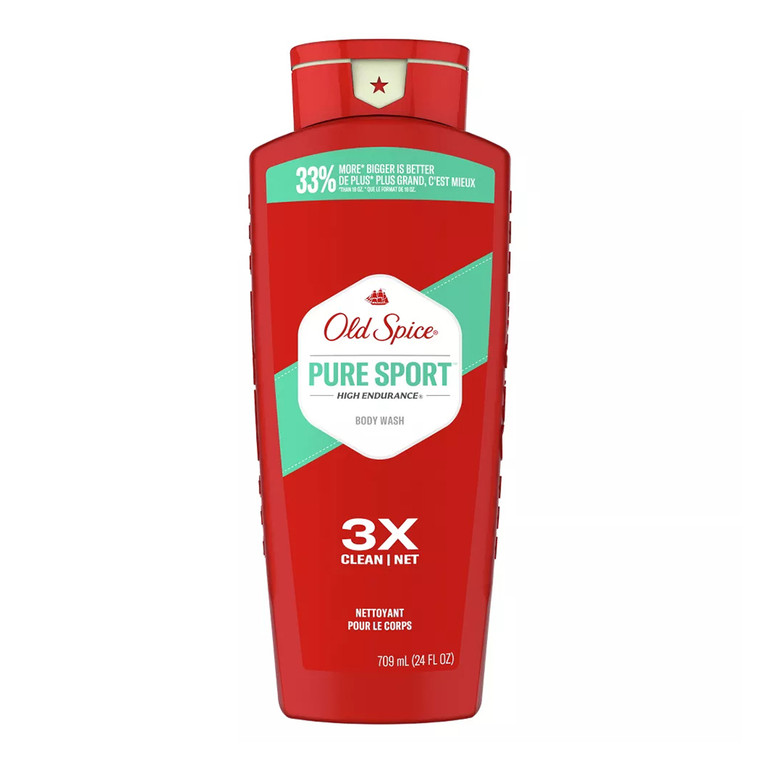 Old Spice Pure Sport High Endurance Body Wash for Men, 24 Oz