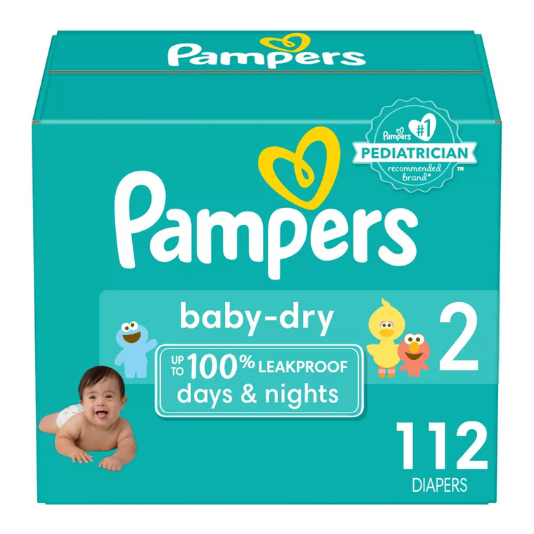 Pampers Baby Dry Diapers Size 2, 112 Ea