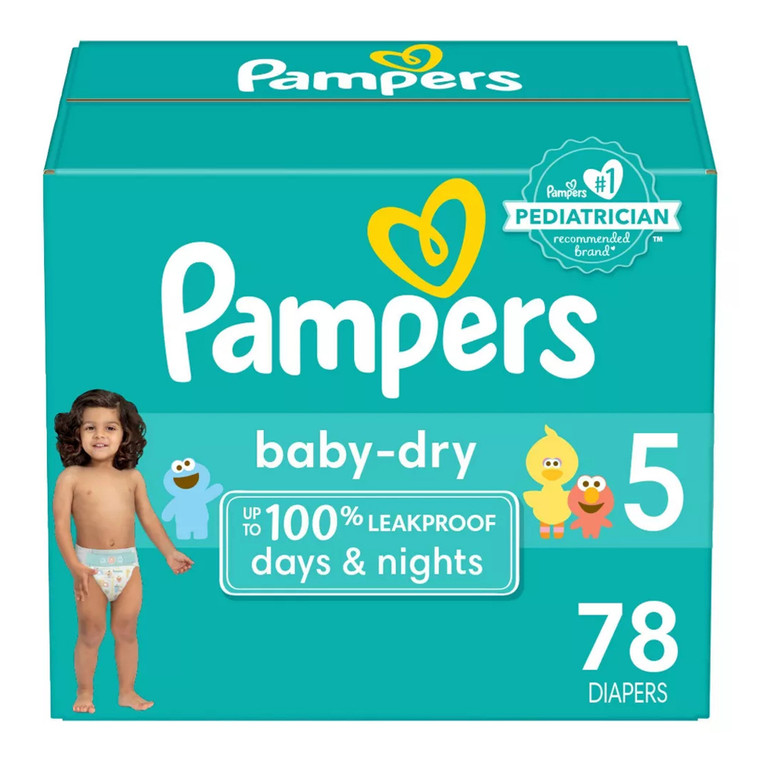 Pampers Baby Dry Diapers Size 5, 78 Ea