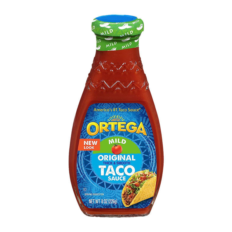 Ortega Original Thick and Smooth Taco Sauce, Mild, 8 Oz