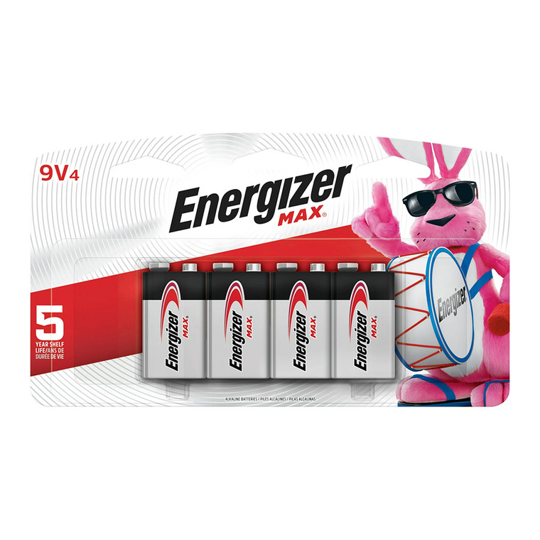 Energizer Max 9 Volt Alkaline Batteries, 4 Ea