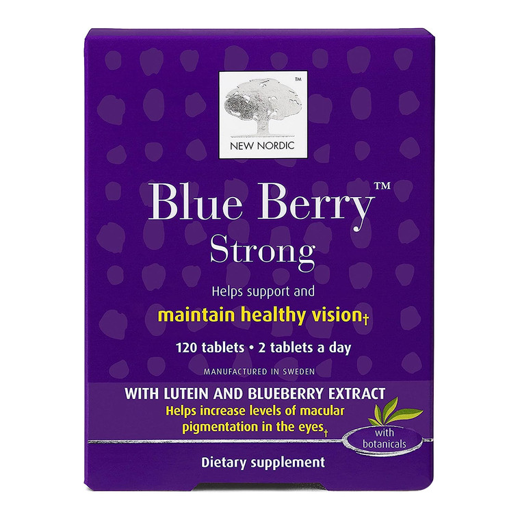 New Nordic Blue Berry Strong Eye Vision Support Supplement, 120 Ea