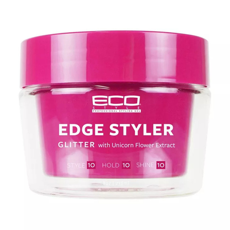 Eco Styler Glitter Pomade Strong Hold Edge Styler Gel, 3 Oz