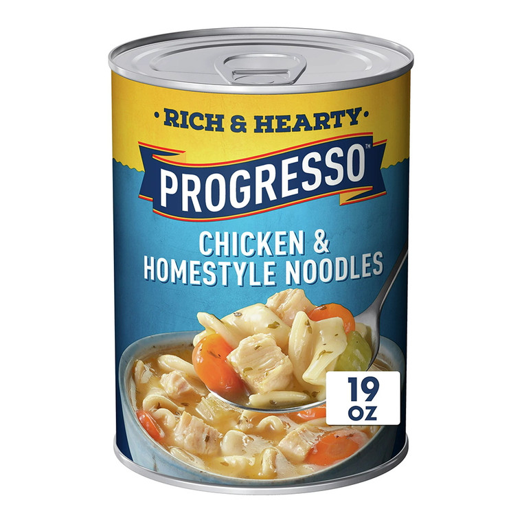 Progresso Rich And Hearty Chicken And Homestyle Noodle Soup, 19 Oz
