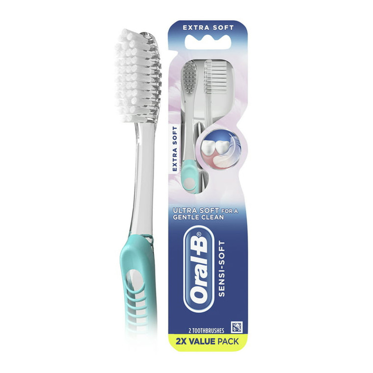 Oral B Sensi Soft Manual Toothbrush, Extra Soft, 2 Ct