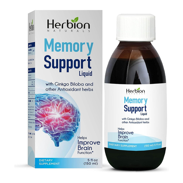 Herbion Naturals Memory Support Liquid, Helps Improve Brain Function, 5 Oz