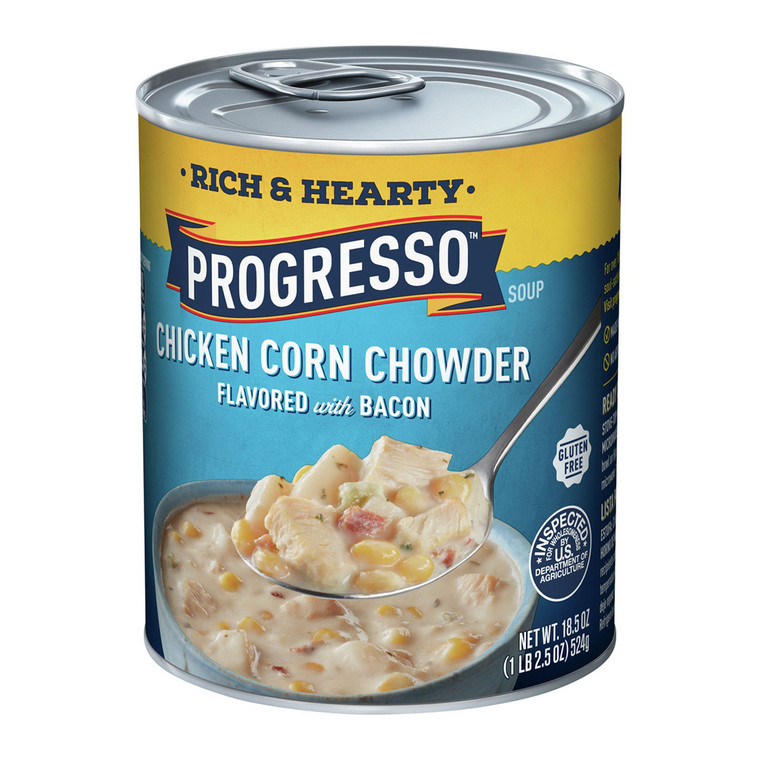 Progresso Rich and Hearty, Chicken Corn Chowder Soup, 18.5 Oz