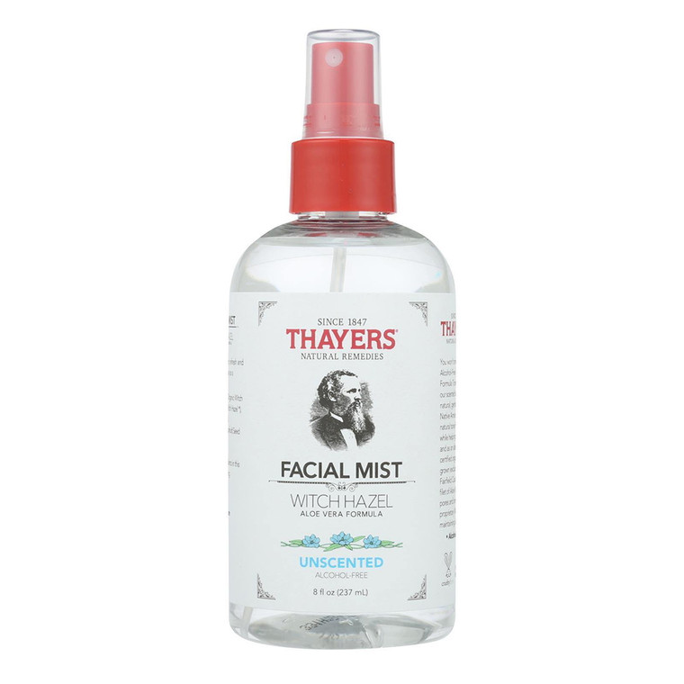 Thayers Witch Hazel Facial Mist Toner with Aloe Vera, Unscented, 8 Oz