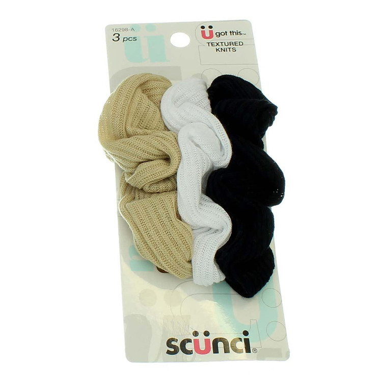 Scunci Effortless Beauty Basic Ribbed Twisters, 1 Ea