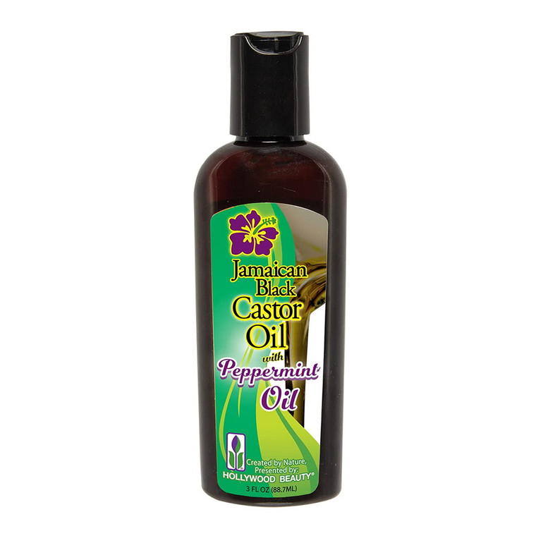 Hollywood Beauty Jamaican Black Castor Oil with Peppermint Oil, 3 Oz