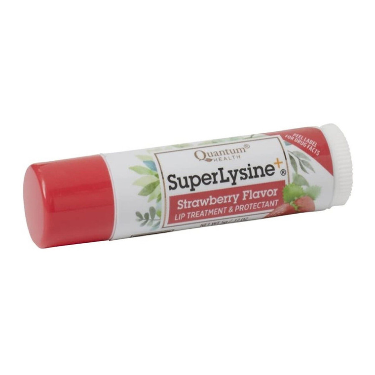 Quantum Health Super Lysine Plus Lip Protectant, Strawberry Flavor, SPF 21, 0.17 Oz, 8 Ea