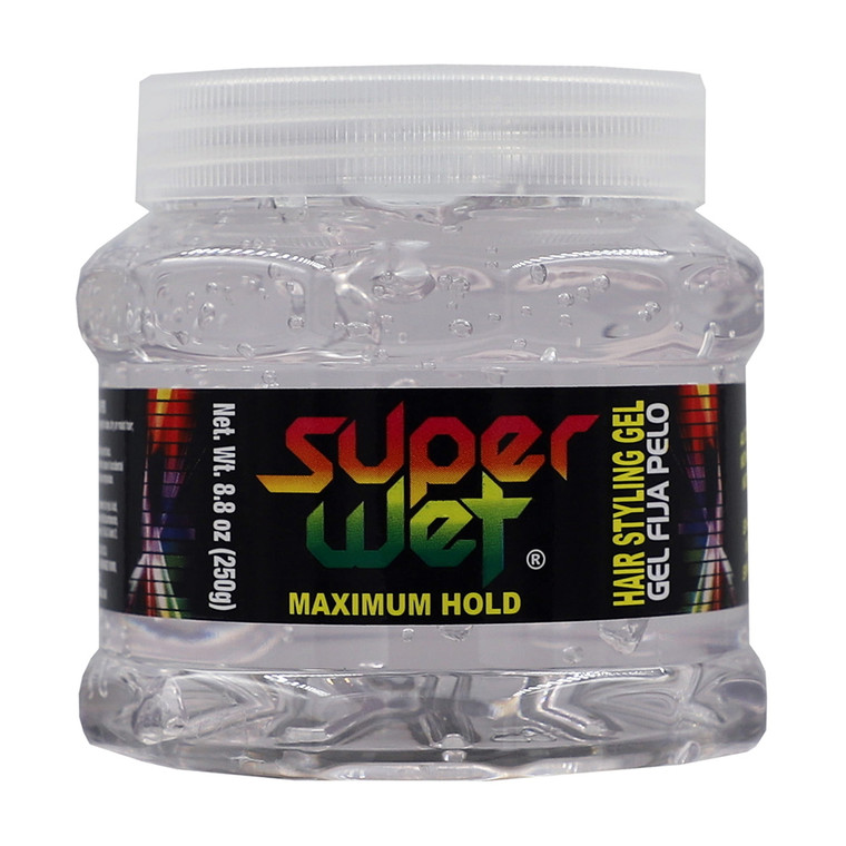 Super Wet Transparent Moisturizing Hair Styling Gel, 8.8 Oz