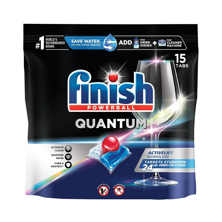 Finish Quantum Powerball Dishwasher Pods, 15 Ea