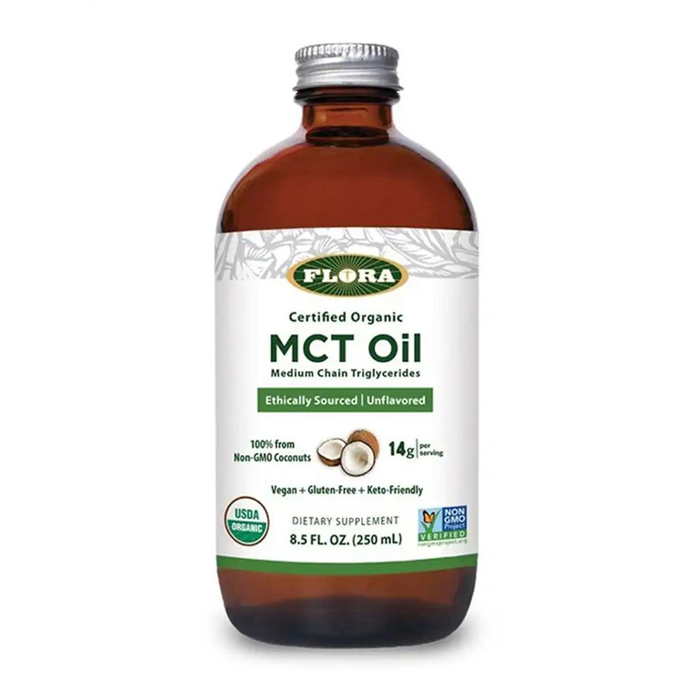 Flora Organic MCT Oil, Unflavored, 8.5 Oz