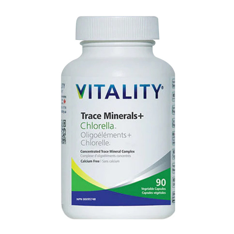 VitalityTrace Minerals Plus Chlorella Vegetable Capsules, 90 Ea