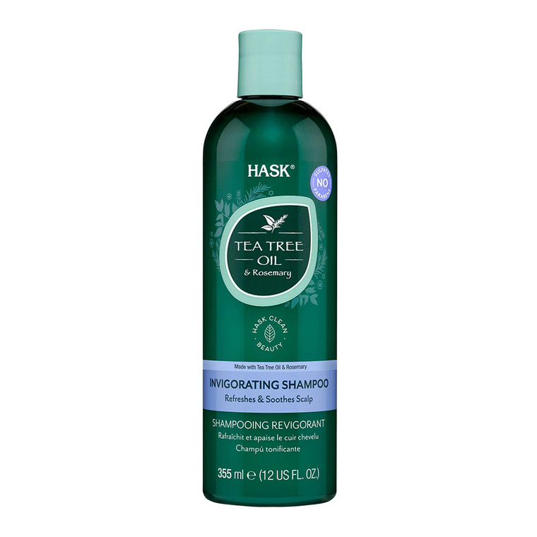 Hask Tea Tree Oil and Rosemary Scalp Care Shampoo, 12 Oz