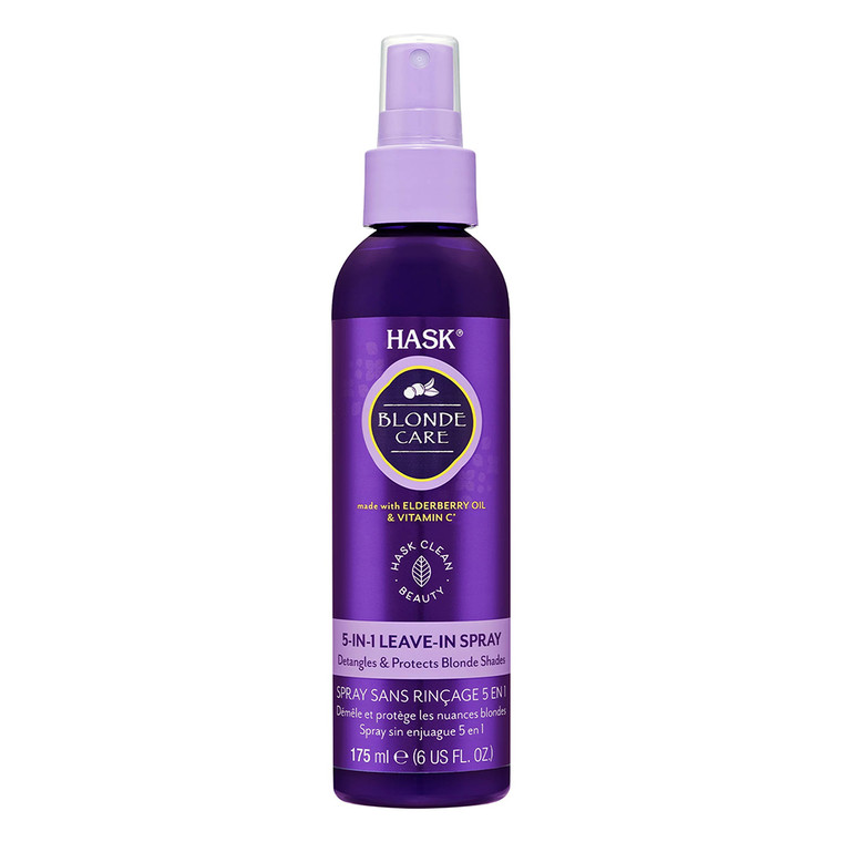 Hask Blonde Care 5-IN-1 Leave-In Spray, Detangles and Protect Blonde Shade, 6 Oz