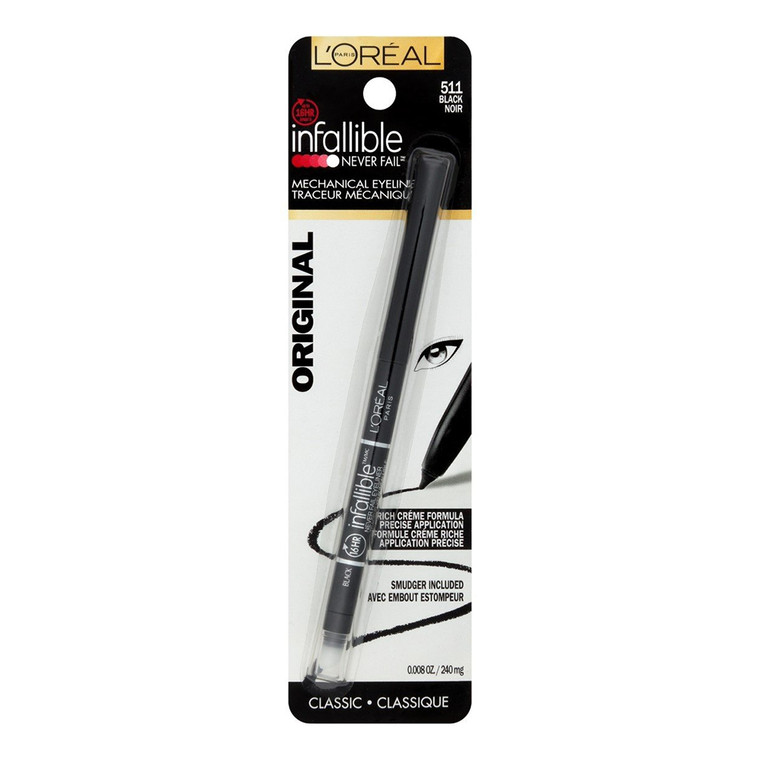LOreal Paris Infallible Never Fail Original Mechanical Pencil Eyeliner, Black, 1 Ea