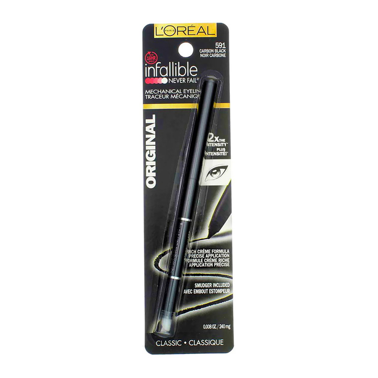 LOreal Paris Infallible Never Fail Original Mechanical Pencil Eyeliner, Carbon Black, 1 Ea