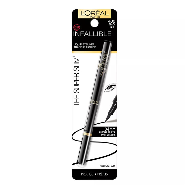 LOreal Paris Infallible The Super Slim Liquid Eyeliner, 400 Black, 1 Ea