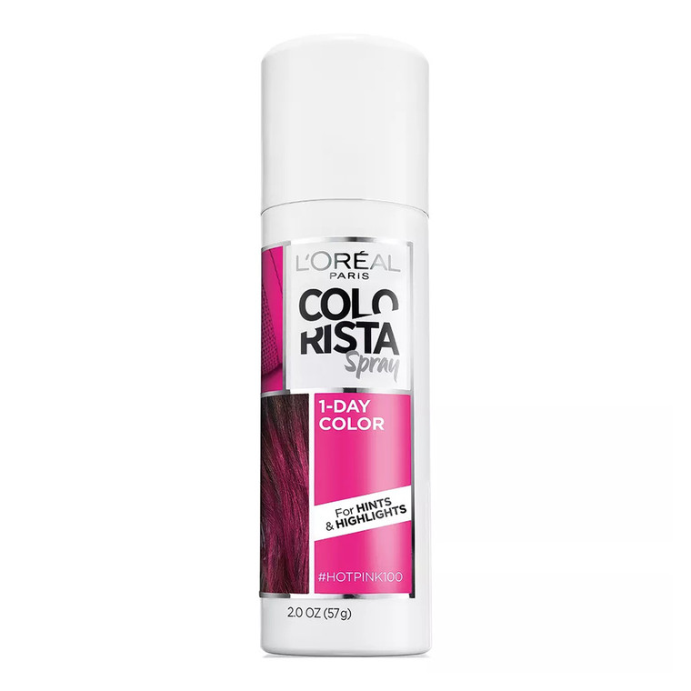 LOreal Paris Colorista 1-Day Hair Color Spray, Hot Pink, 1 Ea