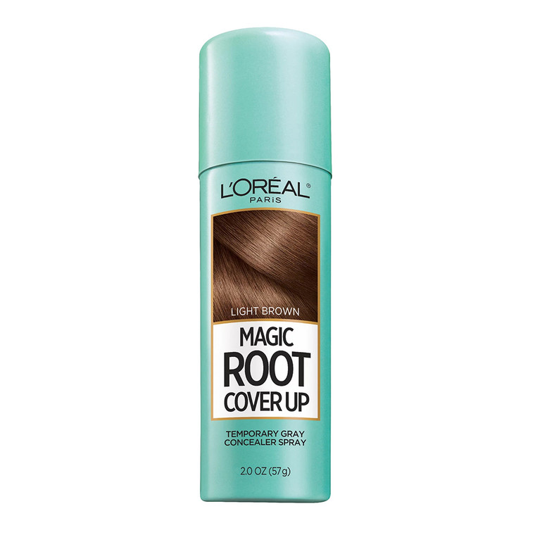 LOreal Paris Magic Root Cover Up Temporary Gray Concealer Spray, Light Brown, 2 Oz