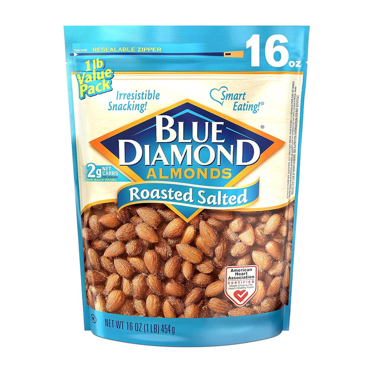 Blue Diamond Almonds Roasted Salted, 16 Oz