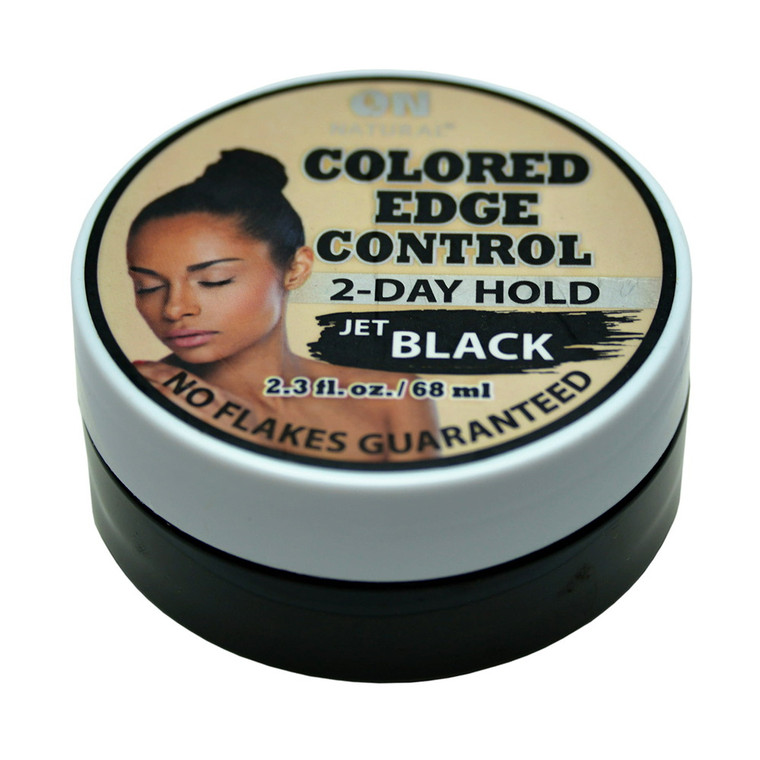 On Natural Jet Black Colored Edge Control Hair Gel, 2.3 Oz