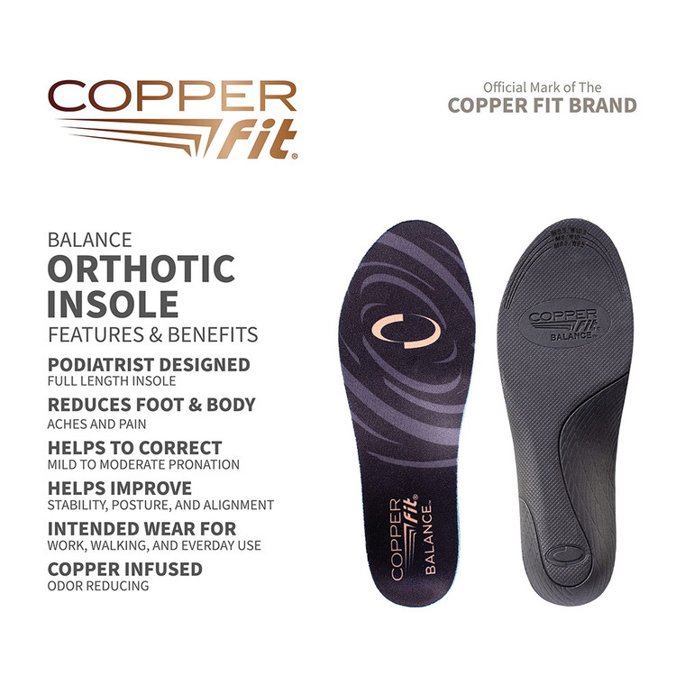 Copper Fit Balance Infused Orthotic Insole, Small, 1 Pair