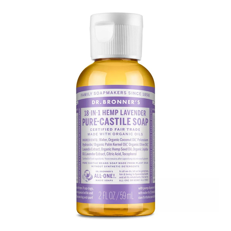 Dr Bronners Liquid Hand Soap, Lavender, 2 Oz