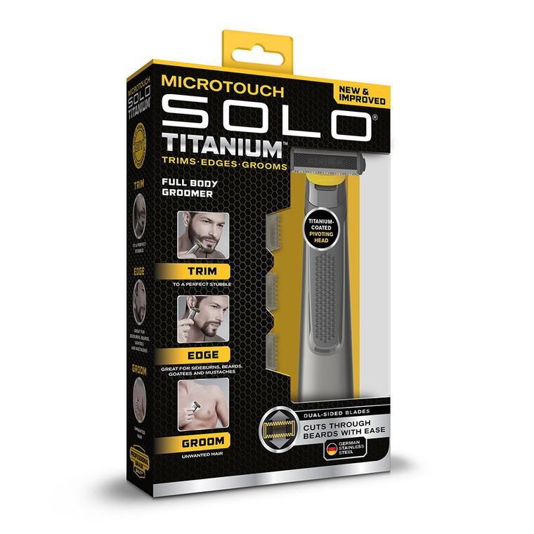Micro Touch Solo Titanium Rechargeable Beard And Body Razor, 1 Ea