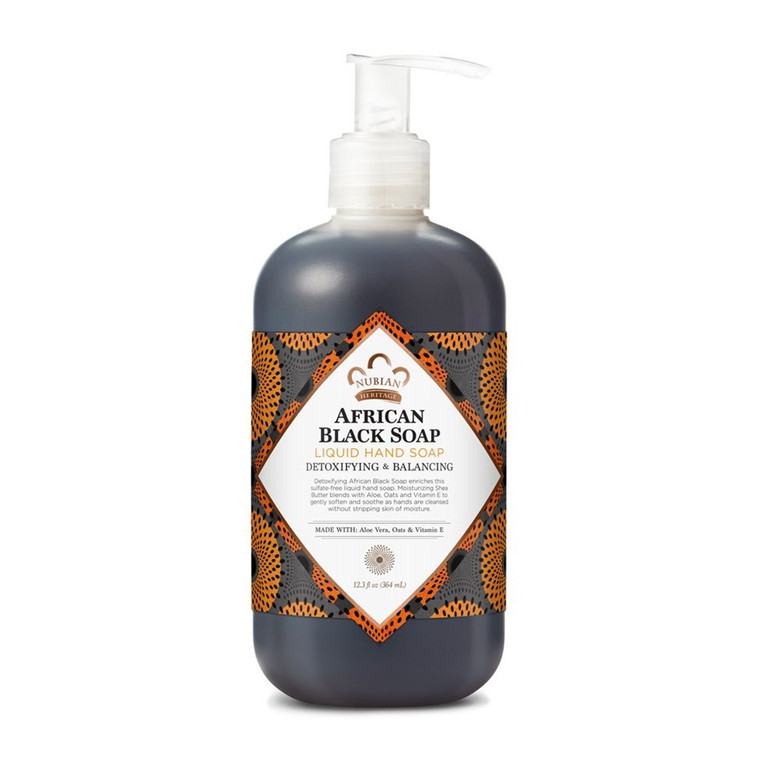 Nubian Heritage African Black Liquid Hand Soap, 12 Oz