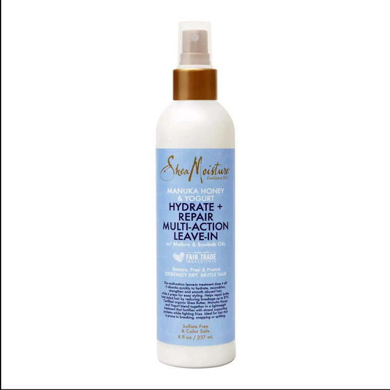 Shea Moisture Manuka Honey And Yogurt Hydrate Plus Repair Multi Action Leave In Conditioner Spray, 2 Oz
