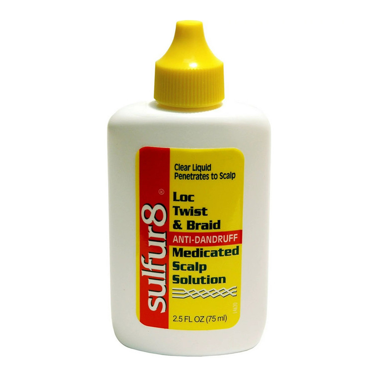 Sulfur8 Loc Twist and Braid Anti-Dandruff Medicated Scalp Solution, 2.5 Oz