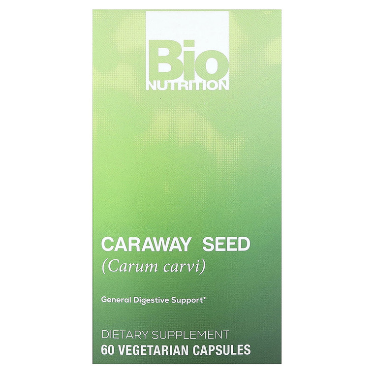 Bio Nutrition Caraway Seed Dietary Supplement Vegetarian Capsules 60Ea