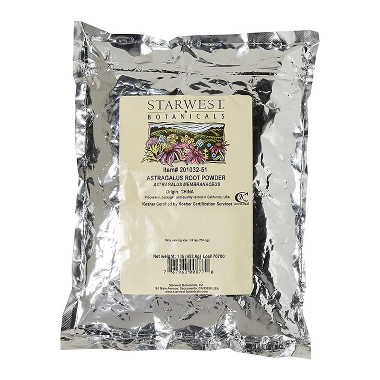 Starwest Botanicals Astragalus Root Powder, 16 Oz