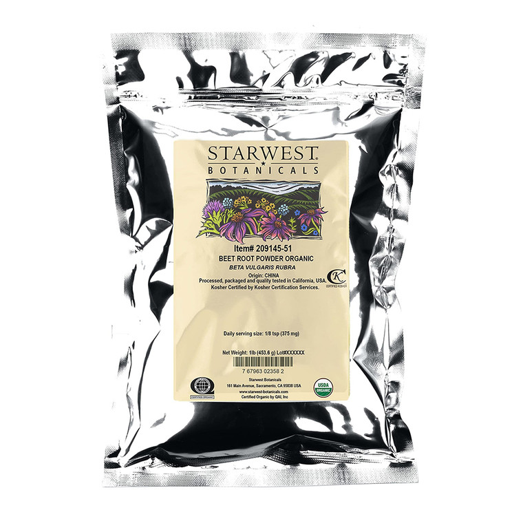 Starwest Botanicals Organic Beet Root Powder, 16 Oz