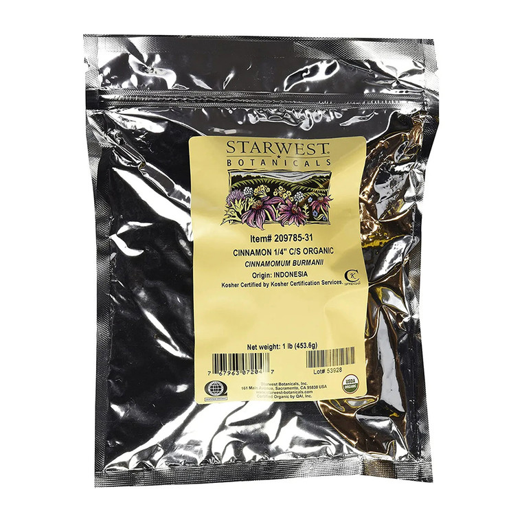 Starwest Botanicals, Organic Cinnamon Cut And Sifted, 16 Oz